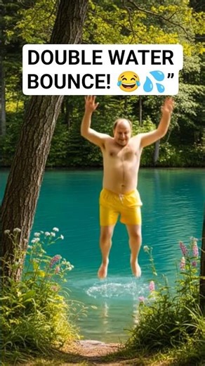 Fat Guy Jumps in Water 😂💦 | Hilarious AI Bounce Moments | Emotional AI Studios #DreamScreenAI