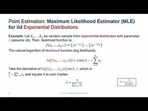 9.1.3 Maximum Likelihood Point Estimation