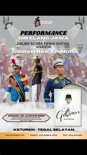 Drama china mungkin menarik tapi yang lebih menarik dan ditunggu itu penampilan MARCHING BAND ELANG JAWA pada acara pawai khitan ananda gibran di keturen, tegal selatan 😎😎 OFFICIAL ACOUNT MB ELANG JAWA NARAWISAN-KAJEN-TEGAL 📌TIKTOK : Elang_jawamedia 📌INSTAGRAM : mb.elangjawa_official #fyp #marchingband #drumband #kabupatentegal @infotegal