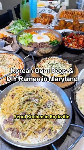 This Korean spot has a DIY ramen bar and delicious Korean chicken & corn dogs. #dcspot #rockvillemd