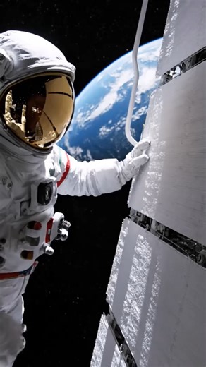 17K views · 642 reactions | Astronaut inspects ISS radiator panels ️ #NASA #space #spaceexploration #SpaceTech #innovation #Space #starship #raptor #technology #research #development #SpaceX | Space Xplore | Facebook