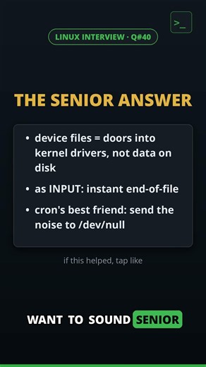 /dev/null | where output goes to die | Linux Interview Q#40 Part 1