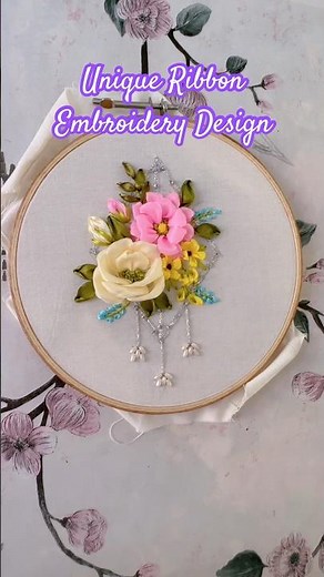 Unique Ribbon Embroidery Design & Tutorial