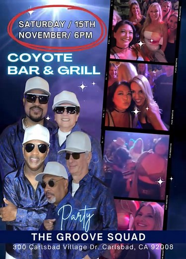 3 comments | This Saturday Night Nov 15 6PM at The Coyote Bar & Grill come out to DANCE and PARTY WITH THE GROOVE SQUAD! Bring A Friend with You and Come and Get You Some Groove Squad LOVE! !!! WE HOPE TO SEE YA FACE !!! !!! IN THE PLACE !!! | The Groove Squad | Facebook