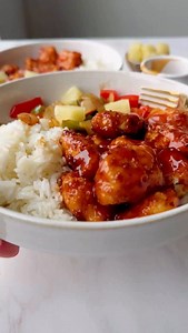 Actually Good Dinners — episode 5 >> Air Fryer Sweet and Sour Chicken. And, yes, we did use orange marmalade in the sauce 👀 Comment RECIPE and I’ll send it! | Fit Foodie Finds