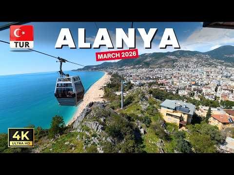 Alanya Castle Walking Tour & Cable Car Ride & Stunning Views | Antalya Turkiye | March 2026 [4K HD]