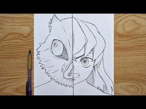 How to draw Inosuke Hashibira from Kimetsu no Yaiba | Inosuke Hashibira step by step | easy tutorial