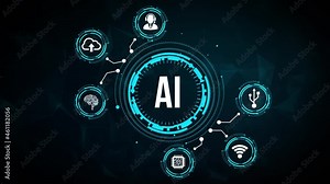 Internet, business, Technology and network concept. AI Learning and Artificial Intelligence Concept.