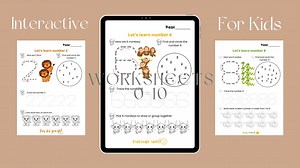 Interactive Printable Worksheets for Kids-fun With Numbers (0-10) PDF Printable Worksheets - Etsy UK