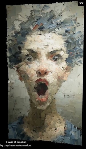 Z-AxisofEmotion #digitalart #3danimation #Threejs #GenerativeArt#GlitchArt #DataVisualization#art