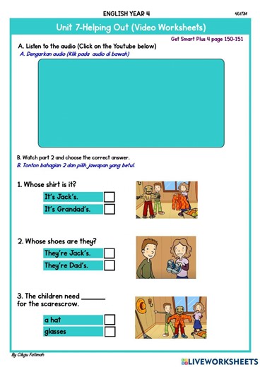 Unit 7-Helping Out (Video Worksheet) worksheet