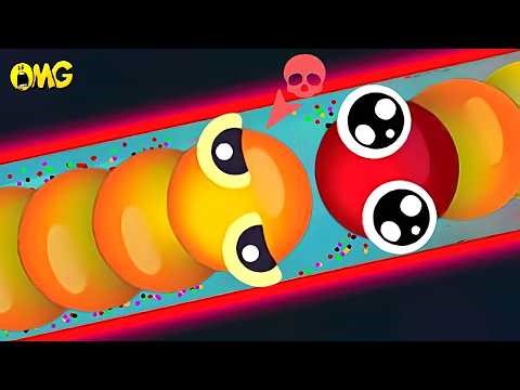 snake.io🐍Orange snake skin🐍Orange snake party,Zero to Hero gameplay Snake Struggle