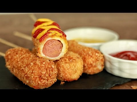 No Batter Corn Dog Recipe | Try this crispy corn dog recipe using sausages and bread only