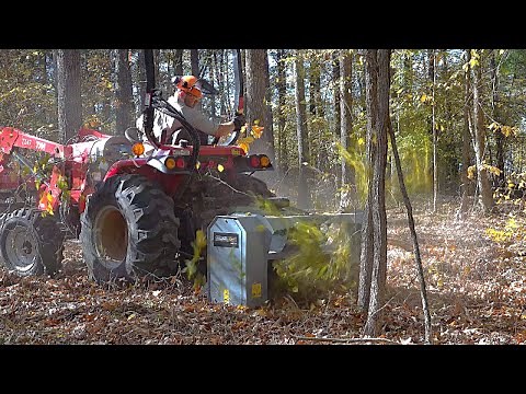 Clearing Land With A Tractor Forestry Mulcher and a Chainsaw