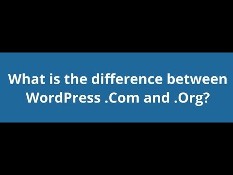 || Difference between WordPress ORG and COM ||