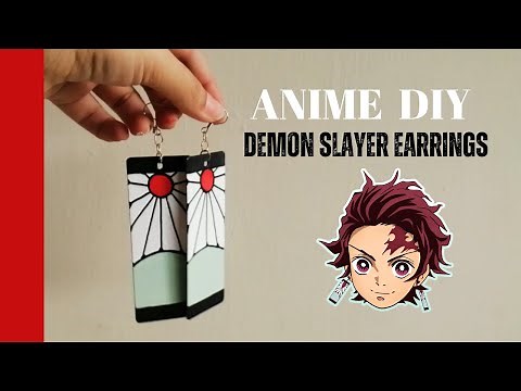 DIY TANJIRO'S EARRINGS - Demon Slayer and Anime DIY
