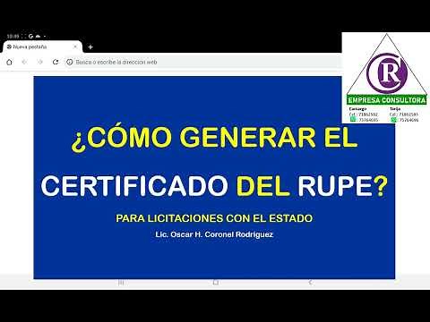 How to Generate a RUPE Certificate for State Tenders