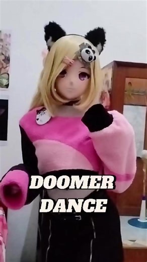 Kigurumi girl Doomer Dance challenge! #kigurumi #animegao #着ぐるみ #fyp #kigurumimask