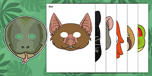 Jungle and Rainforest Role-Play Masks
