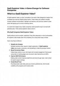 SaaS Explainer Video - SlideServe