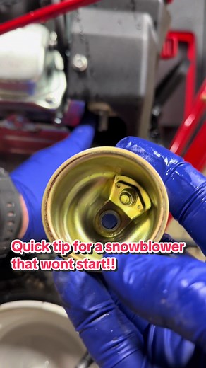 Quick tip to try if your snowblower won’t start! #snowblower #carburetor #badgas #smallenginerepair #diy