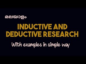 Inductive and Deductive Research