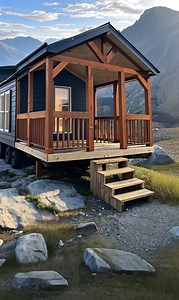 58K views · 1K reactions | Beautiful rustic cabin tiny house  | Mountain Cabins | Facebook