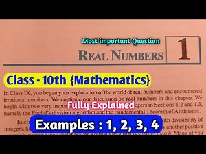 Class 10th Maths chapter 1 Real Numbers | NCERT SOLUTIONS | Examples 1,2,3,4 | Mathematics Analysis
