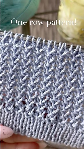 Repeat row 1 with knit stitches only! 🔥 Magic one-row knitting