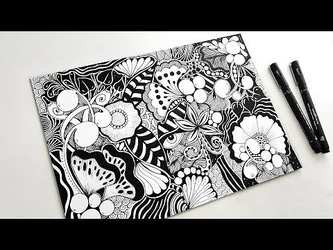 Easy Zentangle Drawing Step by Step: Create Abstract Zentangle Patterns