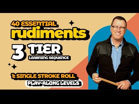 Tier 1 Rudiments: 01 Single Stroke Roll PLAY-ALONG