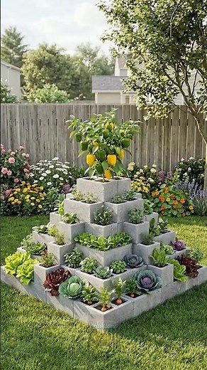 Turning Concrete Blocks Into a Thriving Vegetable Garden Tower