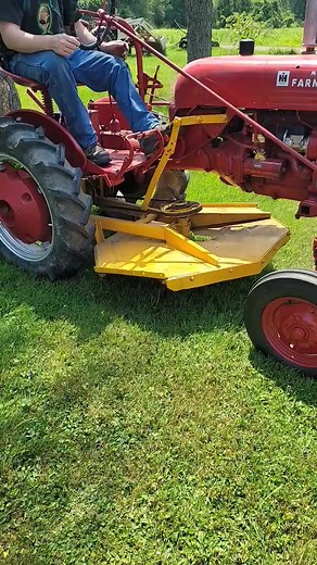 1948 Farmall Cub with Woods 42C Rotary Mower in Action