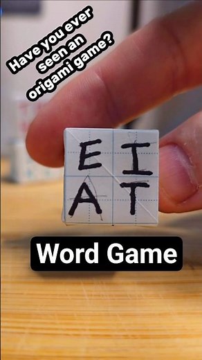 The World's ONLY Origami Word Game