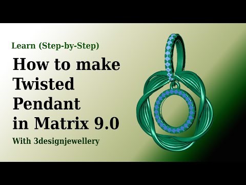 ||🔷How to make Twisted Pendant in Matrix 9.0🔷|| #Matrix 9 || #Rhino 3D || #Tutorial #Rhino 3D