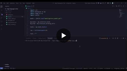 Sign Language to Text Converter with AI and Computer Vision | Diwakaran S posted on the topic | LinkedIn