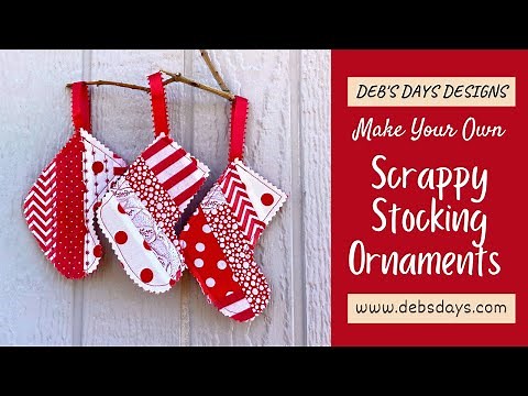 How to Make Quick and Easy Scrappy Christmas Stocking Ornaments