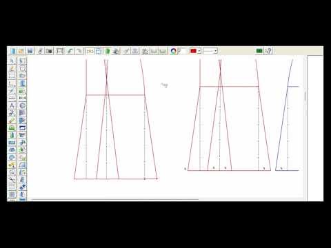 Video pembuatan pola digital macam macam rok