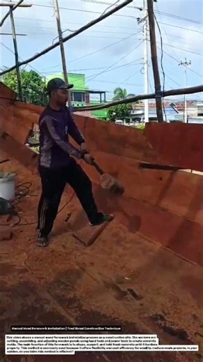 Manual Wood Formwork Installation | Traditional Construction Technique.