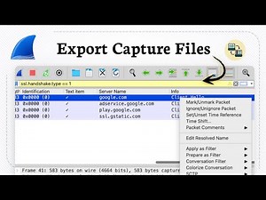 How to export from Wireshark (Data Transfer)