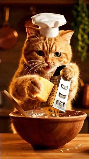 Cute Cat Frying Meat – Funny 3D Cooking Animation 🥩🐾 #cat #catchef #cute #funny #funnycats