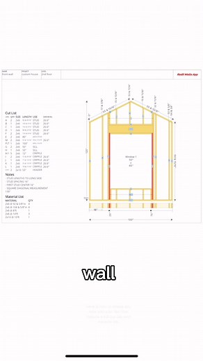 Here is how to create and calculate rake wall plans with the new RedX Wall App. With a full cut list and material list. #framingconstruccion