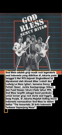 Hai Para Pencinta Band Godbless, Inilah Sejarah Singkatnya #fyp #godbless #indonesia #bandlegendaris