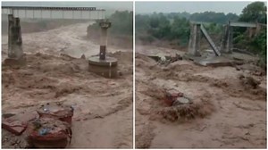 Railway bridge on Chakki river collapses amid heavy rainfall in Himachal Pradesh | VIDEO