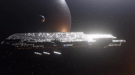 Futuristic 3D Art Ship Construction for Epic Sci-Fi Scene