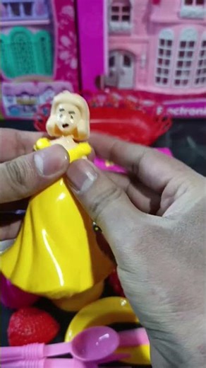 Satisfying with Unboxing & Pink Miniature Barbie Doll Set Video | ASMR Pink Furniture Set