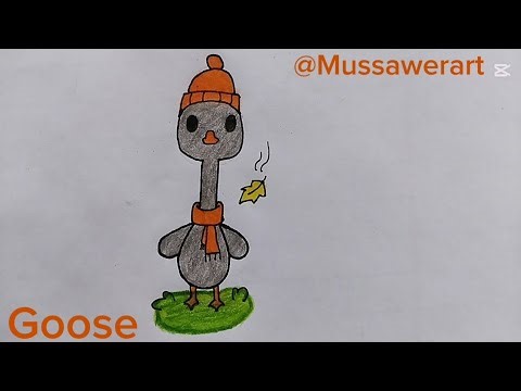 How to draw a Goose 🦆||easy drawing ideas||easy drawing tutorial