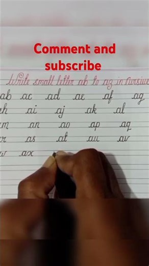 small letter ab to AI in cursive handwriting