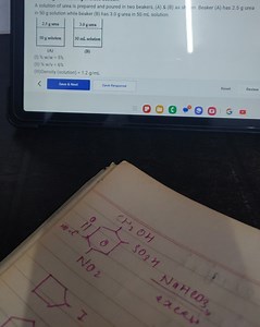 A solution of urea is prepared and poured in two beakers, ( A )... | Filo