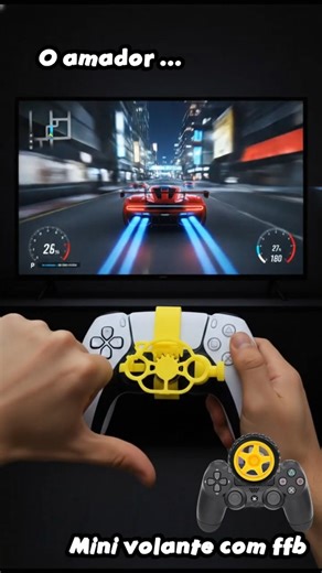 Volante para controle perfeito para corrida, drift, rally e Truck simulator